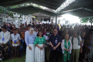 Sosialisasi Program Makan Bergizi Gratis (MBG) di Wantilan Desa Adat Tianyar, Kabupaten Karangasem, Sabtu (14/6/2025).