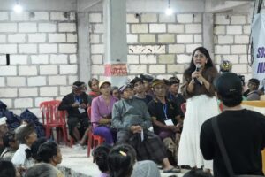 sosialisasi program Makan Bergizi Gratis (MBG) di Wantilan Desa Adat Kertha Buana, Nusa Penida, pada Sabtu, 7 Juni 2025