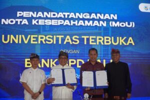 PT Bank Pembangunan Daerah Bali (Bank BPD Bali) dan Universitas Terbuka (UT) Denpasar menandatangani Nota Kesepahaman (MoU) Rabu (2/7/2025).