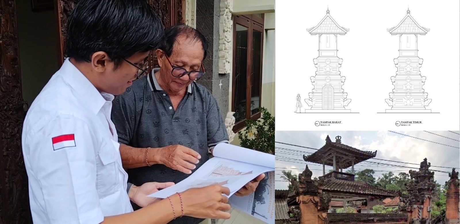 re-desain bale kulkul di Merajan Agung Puri Kaleran Tanggayuda, Desa Bongkasa, Kecamatan Abiansemal, Kabupaten Badung