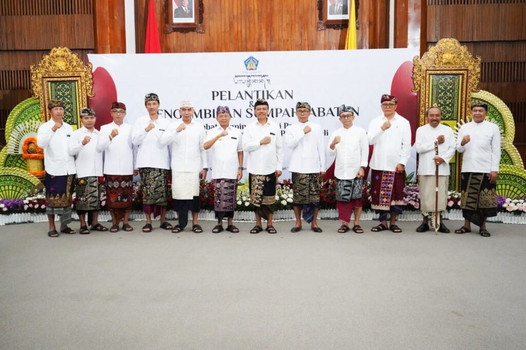 Pelantikan Pimpinan Tinggi Pratama di Lingkungan Pemerintah Provinsi Bali.