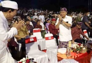 Puncak Dharma Santi Nyepi 1948 di Bali Menko PMK dan Wayan Koster Suarakan Pesan Harmoni Bangsa